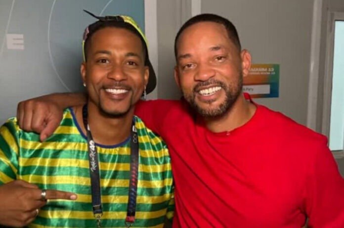 Lucinao Huck promove encontro com astro internacional Wil Smith e seu sósia Naio Barreto