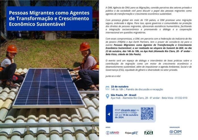 Oportunidade Transformadora: Participe do Debate sobre o Papel dos Migrantes no Crescimento Econômico Sustentável