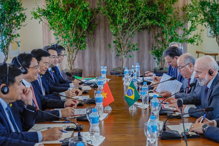 Na reunião deste domingo, Pham Minh Chinh disse que apoia, junto com o Brasil, a reforma da ONU