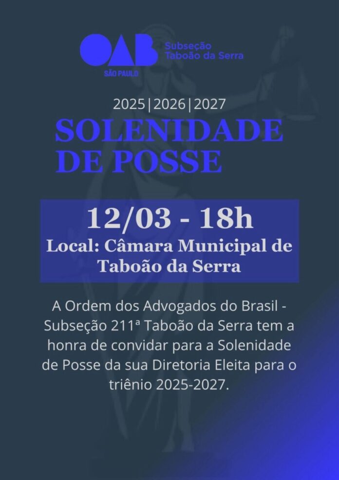Posse oab Taboão da Serra