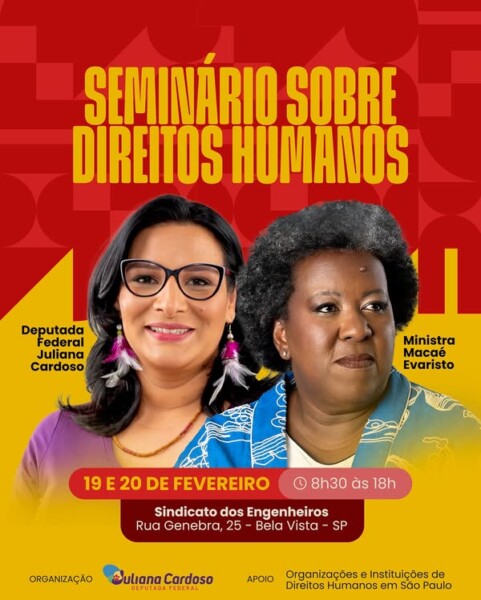 SEMINÁRIO DE DIREITOS HUMANOS EM SP – CHEGA DE VIOLAÇÕES!