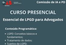 LGPD, advocacia e poder dos dados: OAB Taboão da Serra promove curso essencial em meio a debates sobre controle, privacidade e responsabilidade