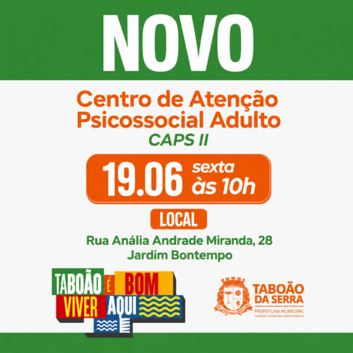 ovo CAPS II Taboão da Serra Será Inaugurado com 1 Evento ovo CAPS II Taboão da Serra Será Inaugurado com 1 Evento