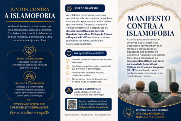 ChatGPT Image 9 de jun. de 2026, 11_16_42 Manifesto contra islamofobia gera debate no Congresso