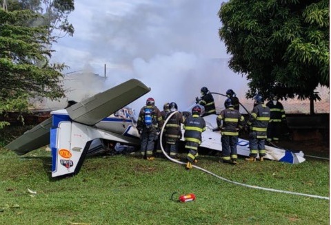 Avião de Pequeno Porte Caia na Região de Marilia