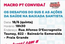 Macro PT Promove Encontro em Praia Grande para Debater a Reestruturação e o Financiamento da Saúde Regional Macro do PT da Baixada