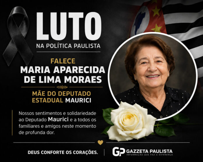 Nota de falecimento Maria Aparecida de Lima Moraes