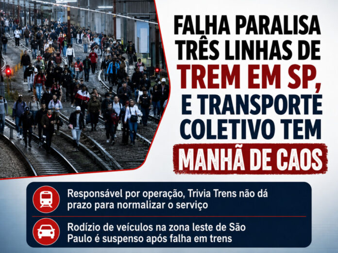 Falha em linhas de trem SP caos transporte público Falha em linhas de trem SP caos transporte público