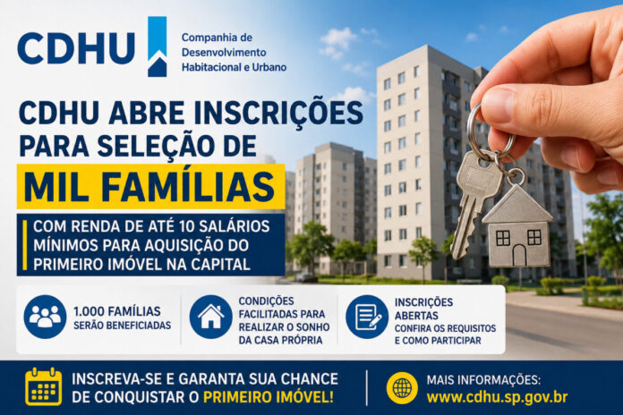 CDHU inscrições primeiro imóvel capital SP