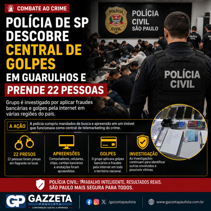 Policia de SP descobre central de golpes em Guarulhos Policia de SP descobre central de golpes em Guarulhos