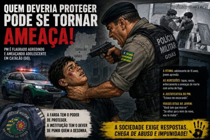 Policial agride adolescente Catalão