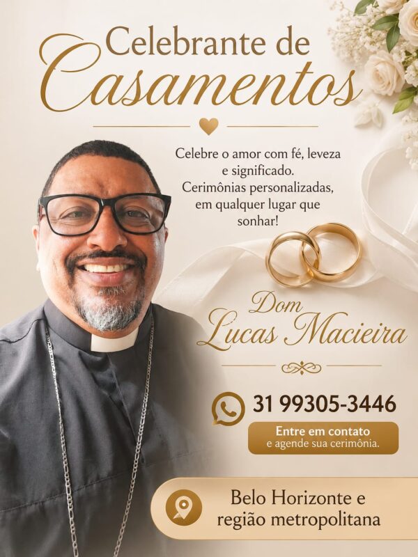 Celebrante de casamento ecumênico Dom Lucas Macieira Celebrante de casamento ecumênico Dom Lucas Macieira