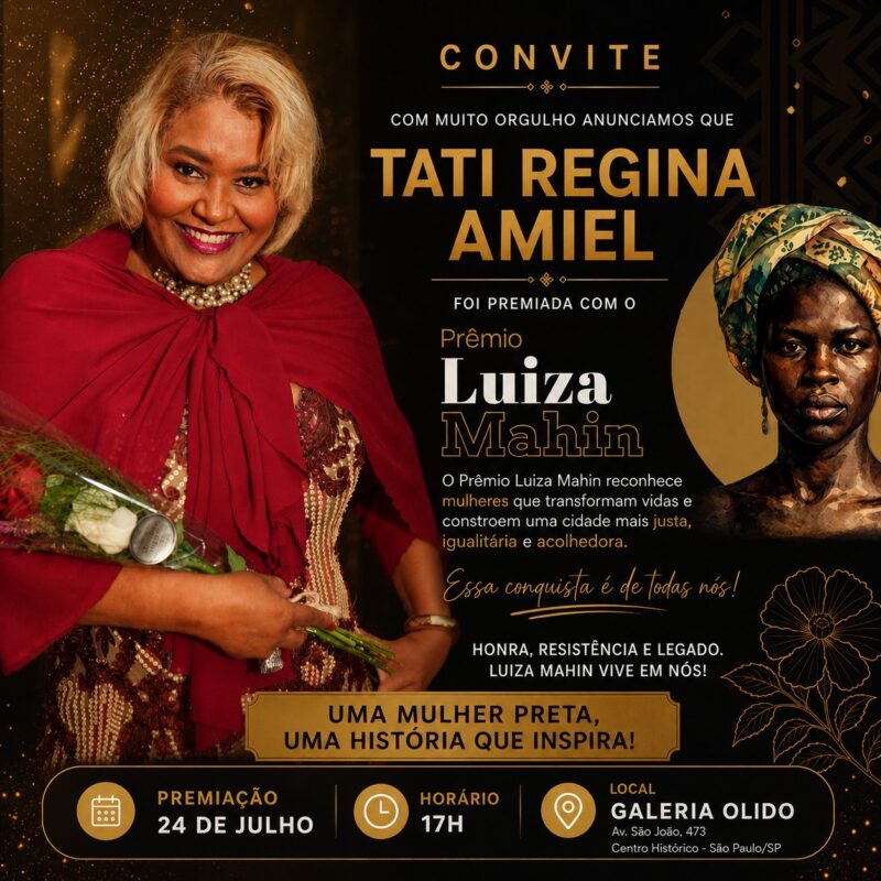 Tati Regina Amiel Prêmio Luiza Mahin Tati Regina Amiel Prêmio Luiza Mahin