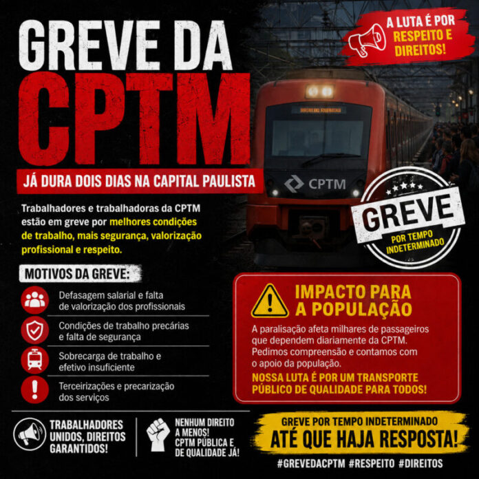 Greve da CPTM em Sao Paulo segundo dia Greve da CPTM em Sao Paulo segundo dia