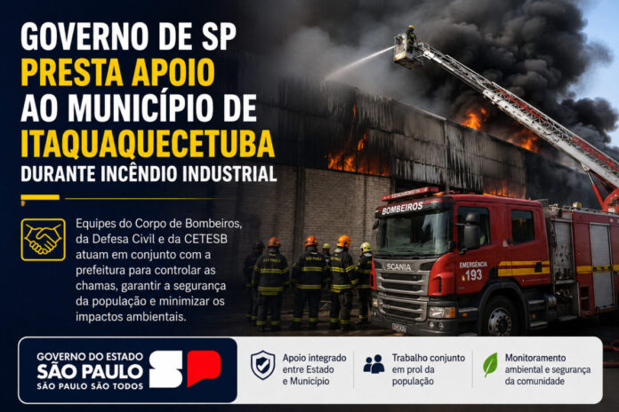 Governo de SP Presta Apoio a Itaquaquecetuba Durante Incêndio em Indústria Química Governo de SP Presta Apoio a Itaquaquecetuba Durante Incêndio em Indústria Química