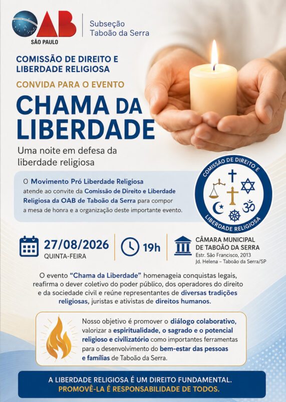 Lei da Liberdade Religiosa 2579 25 Taboao da Serra OAB