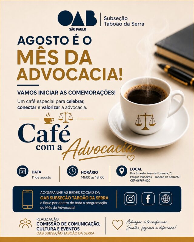 OAB Taboao da Serra Cafe com a Advocacia