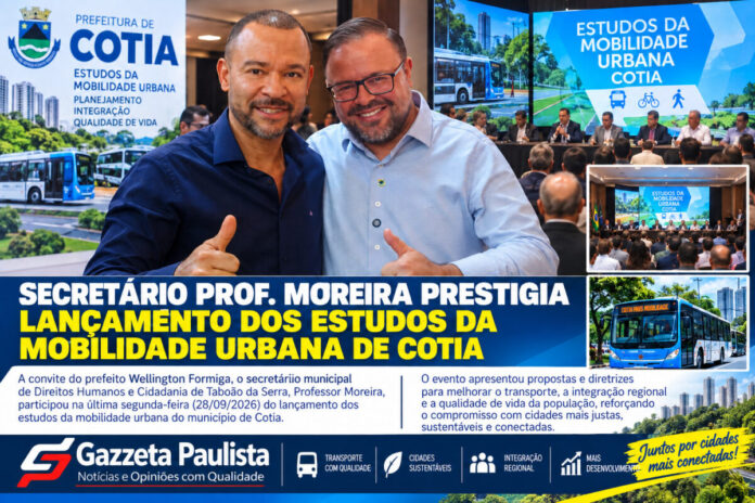 Professor Moreira prestigia lançamento dos estudos de mobilidade em Cotia Professor Moreira prestigia lançamento dos estudos de mobilidade em Cotia