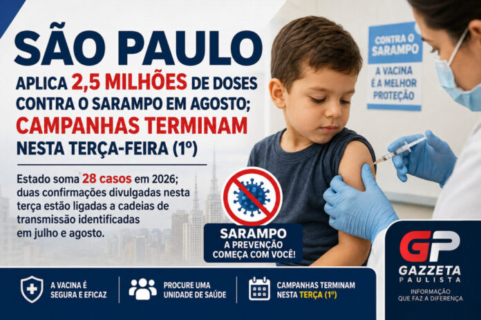 vacinação contra o sarampo em SP