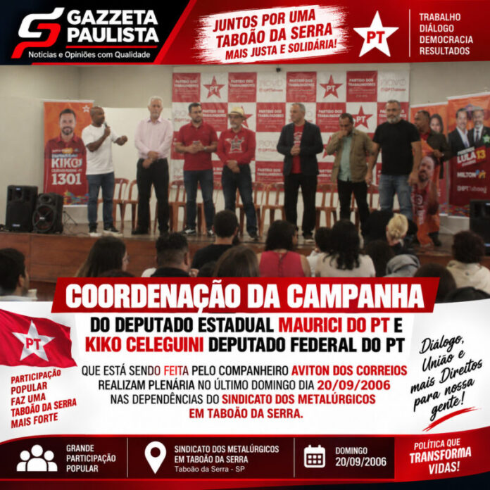 Maurici e Kiko celeghini plenaria Taboao da Serra Maurici e Kiko celeghini plenaria Taboao da Serra
