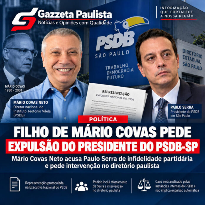 Mario Covas Neto pede expulsao Paulo Serra PSDB Mario Covas Neto pede expulsao Paulo Serra PSDB