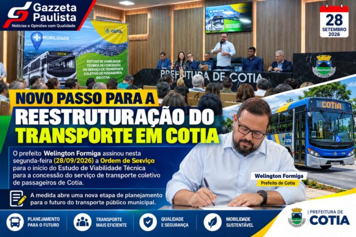 Welington Formiga assina ordem de serviço para estudo do transporte em Cotia