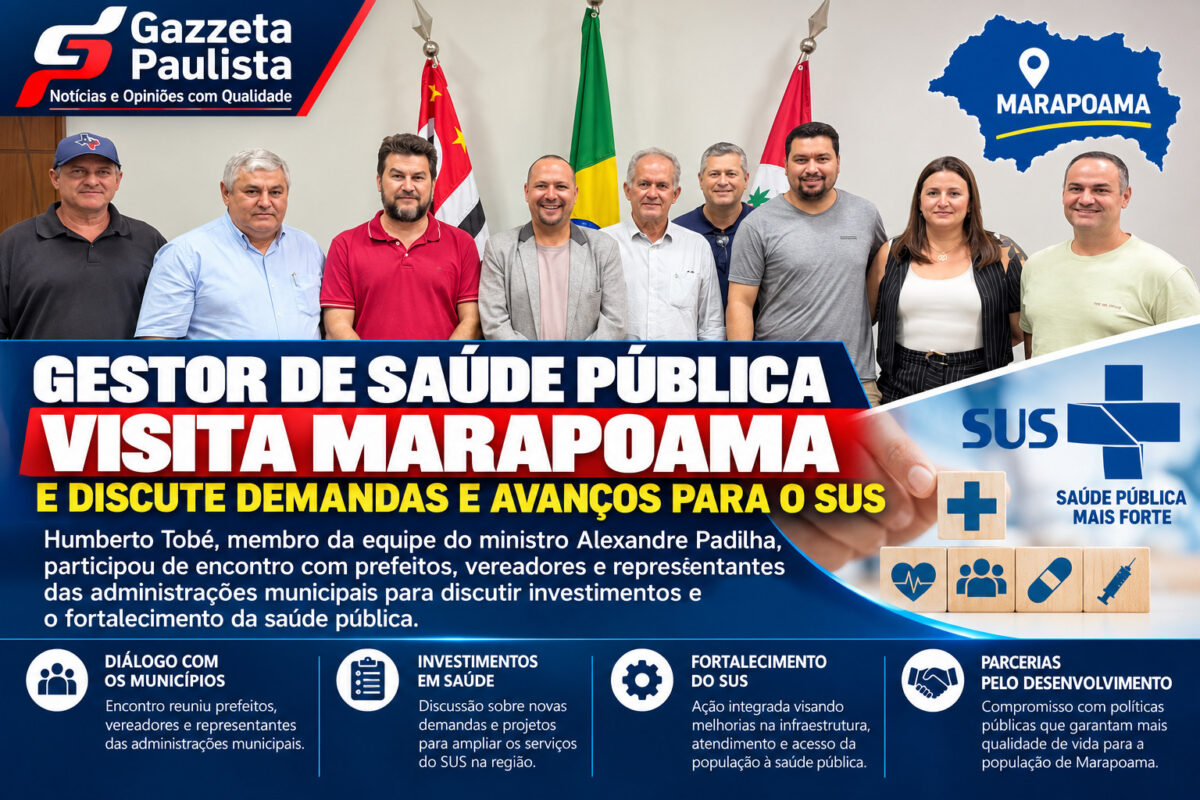 Gestor de saúde pública visita Marapoama e discute avanços para o SUS Gestor de saúde pública visita Marapoama e discute avanços para o SUS
