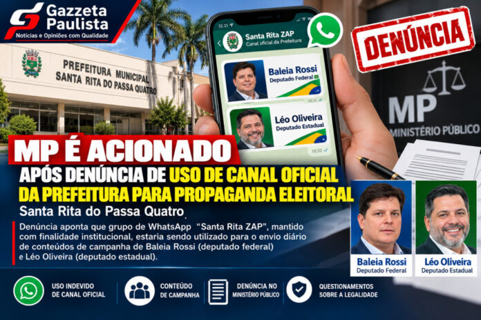 MP acionado propaganda eleitoral canal oficial Santa Rita do Passa Quatro
