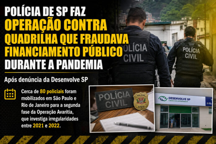 Polícia de SP realiza operação contra fraude na Desenvolve SP