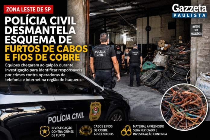 Polícia Civil desmantela esquema de furtos de cabos Polícia Civil desmantela esquema de furtos de cabos