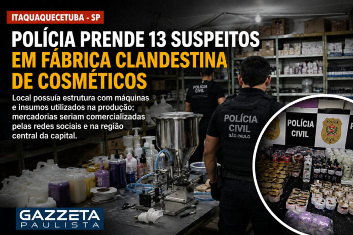 Polícia prende 13 suspeitos em fábrica clandestina