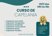 Curso de Capelania em SP: Formação completa é oferecida no Jardim São Salvador Curso de Capelania IBE Sal e Luz