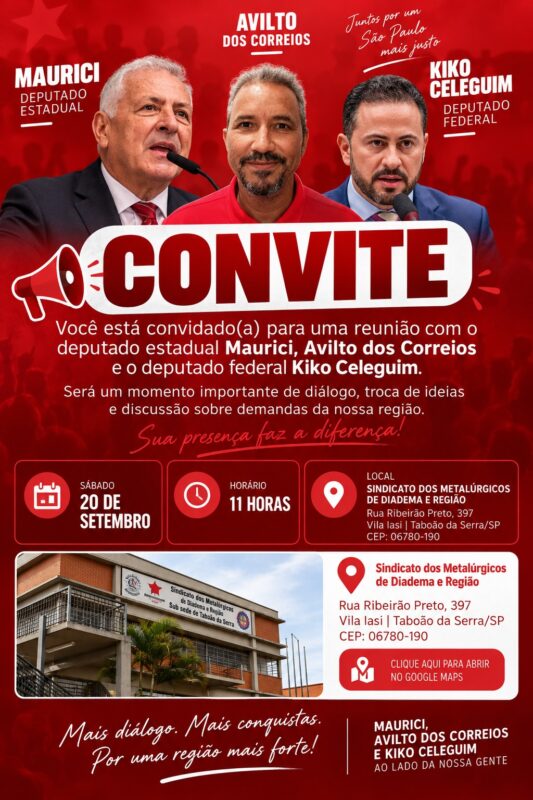 Maurici Avilto dos Correios Kiko Celeguim Taboao da Serra
