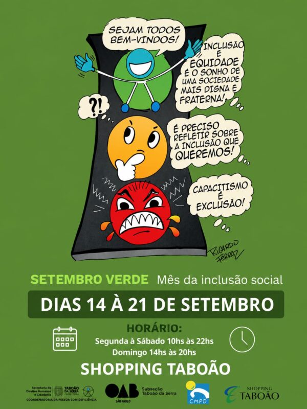 Setembro Verde Shopping Taboao inclusao social