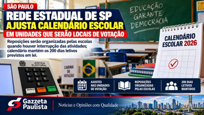Rede de SP ajusta calendário nas escolas que serão locais de votação