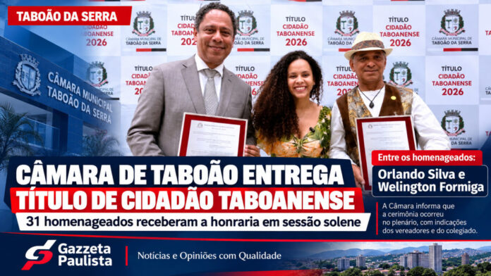 Câmara de Taboão da Serra entrega 31 Títulos de Cidadão Taboanense