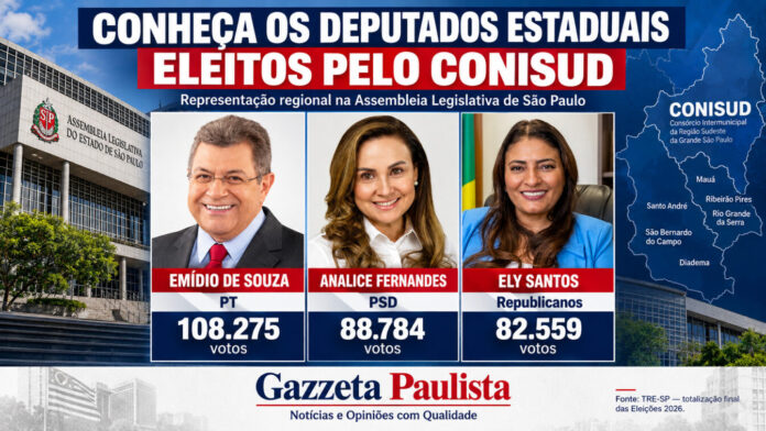 Eleições 2026: Conheça os três deputados estaduais eleitos na região do Conisud