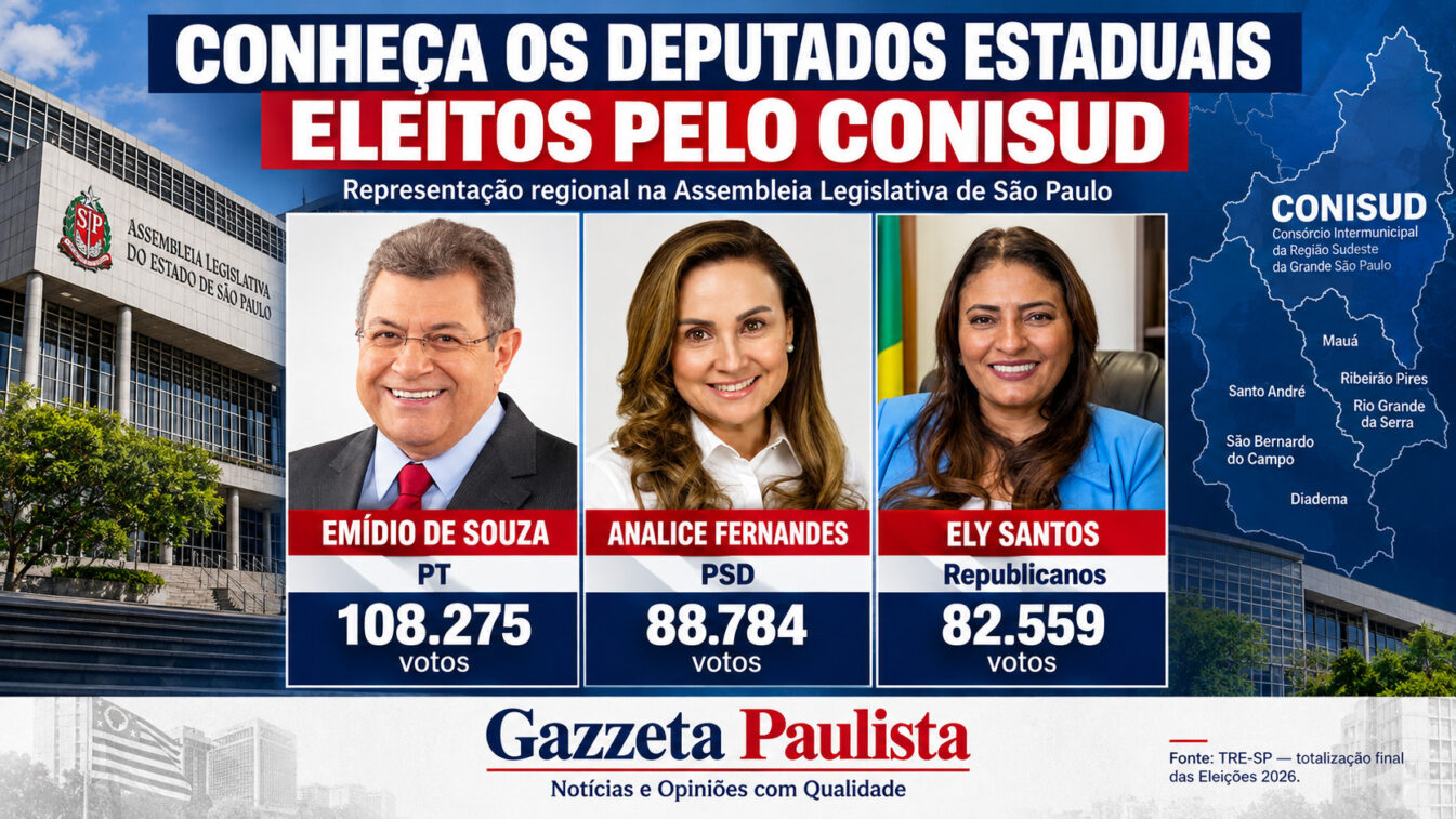 Deputados Estaduais Eleitos pelo CONISUD Eleições 2026: Conheça os três deputados estaduais eleitos na região do Conisud