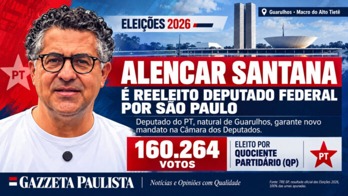 Alencar Santana reeleito deputado federal Sao Paulo