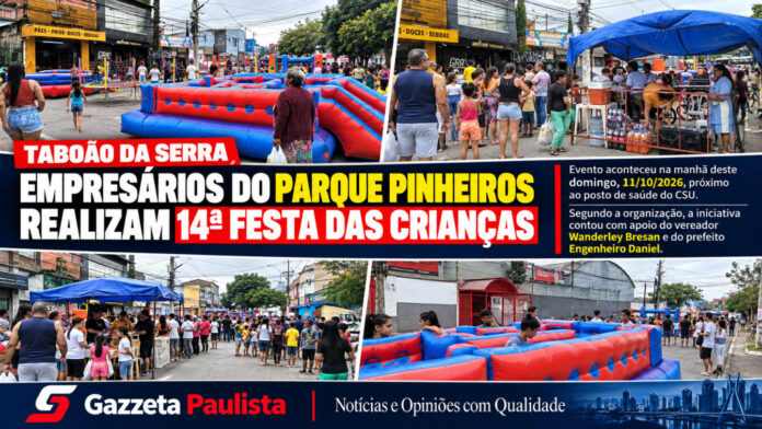 Empresários realizam a 14ª edição da Festa das Criancas no Parque Pinheiros, em Taboão