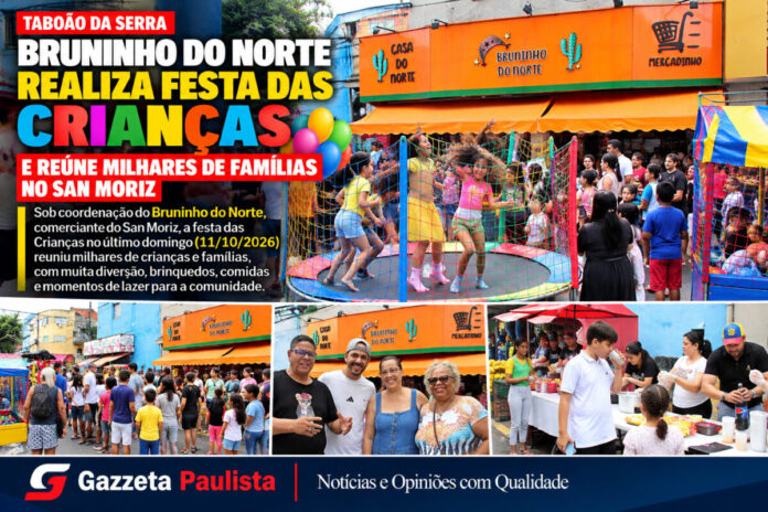 Bruninho do Norte Coordena 1ª Festa das Crianças no Bairro San Moriz em Taboão da Serra
