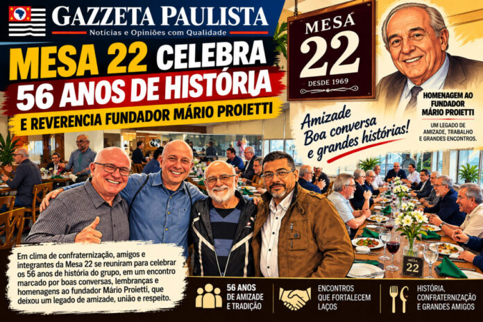 Mesa 22 Celebra 56 Anos de História e Reverencia Fundador Mário Proietti