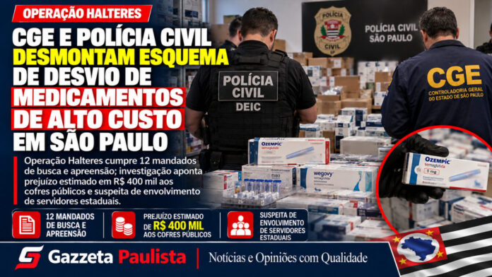 CGE e Polícia Civil desmontam esquema de desvio de medicamentos de alto custo em SP