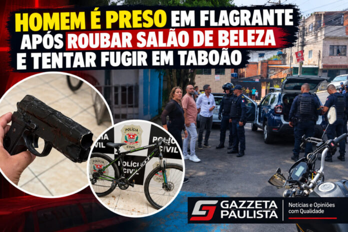 Prisão em flagrante após roubo em Taboão Homem é Preso em Flagrante pela GCM após Assaltar Salão de Beleza e Tentar Fugir em Taboão da Serra