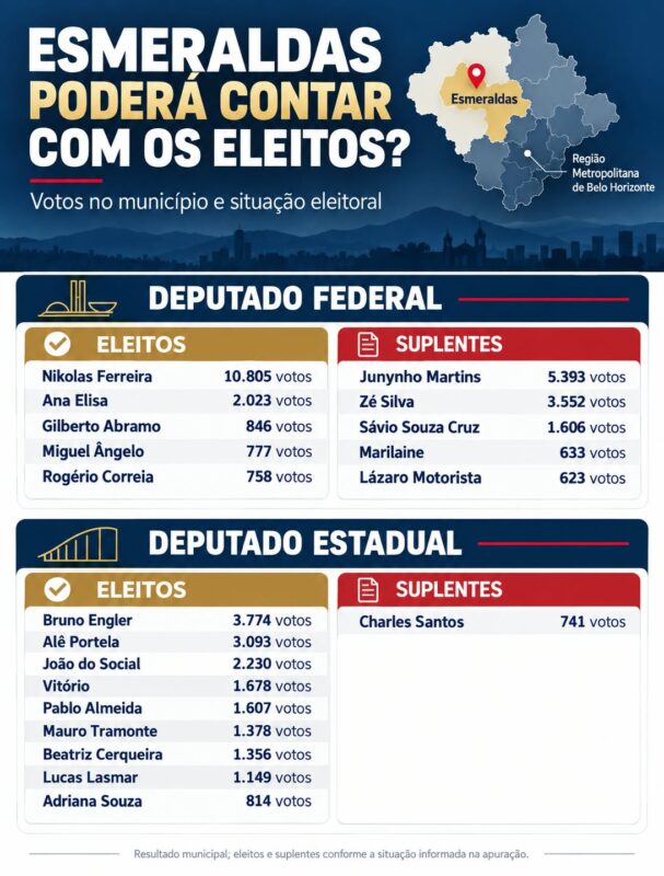 Em Esmeraldas, Nikolas recebe 10.805 votos para Deputado Federal
